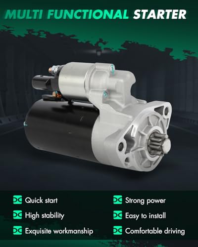 Image of SCITOO Starter Motor fit for Audi for Q7 3.0L 2009-2015,for Porsche for Cayenne 3.0L 2014-2016,for Volkswagen for Touareg 3.0L 2009-2016 Replacement Starter 17678