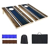 Classic Cornhole Set 4' x 2' or 3' x 2'Corn Hole Set with 8 Bean Bags, 2 Corn Hole Boards for Adults, Lawn, Yard, Outdoor Cornhole Boards Bean Bag Toss Game with Carrying Bag (Style-B)