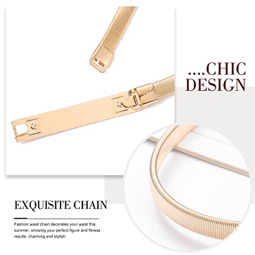 COSYDAYS Gold Dress Belt Strech Metal Belts Fashion Waist Accessories for Women4