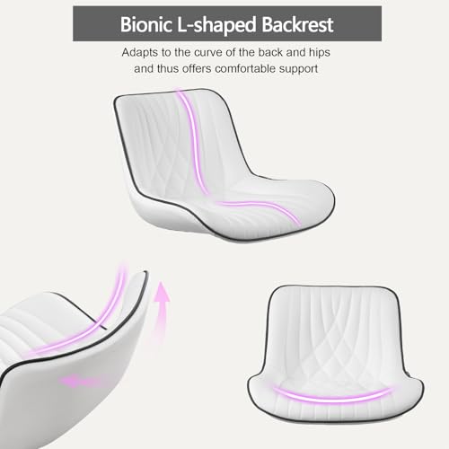 Tabourets de bar pivotants et réglables en PU noir avec dossier