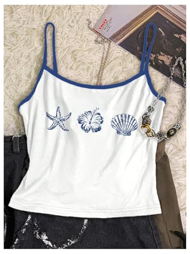 Girl's 3 Packs Graphic Camisole Tops Spaghetti Strap Crop Tank Top Boho Vacation Outfits4