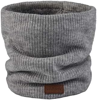 NovForth Winter Neck Warmer Fleece Lined Infinity Scarf Thicken Windproof and Dust Skiing Circle for mens women Double-Layer Fleece Lining Knit