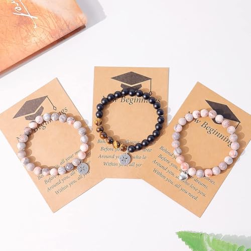 Image of Graduation Gifts for Her Him Class of 2025 Graduation Bracelet Compass Bracelets College High School Gifts