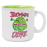 Silver Buffalo Shrek Beware Ogre Ceramic Coffee Mug, 20 Ounces