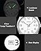Imagen de CIVO Reloj Hombre Fácil de Leer: Acero Inoxidable Plateado Analógico Esfera Grande Blanco Impermeable