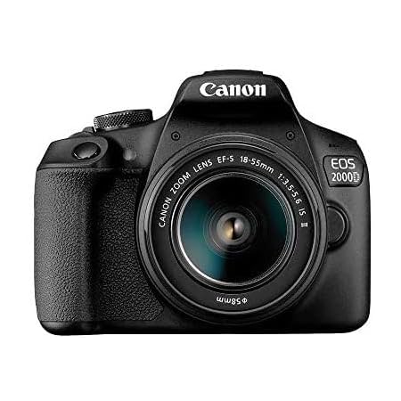 Canon EOS 2000D DSLR Camera and EF-S 18-55 mm f/3.5-5.6 IS II Lens - Black