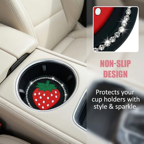 Portavasos para Auto con Cristal Rhinestone 4PCS 2.75in miniatura 4