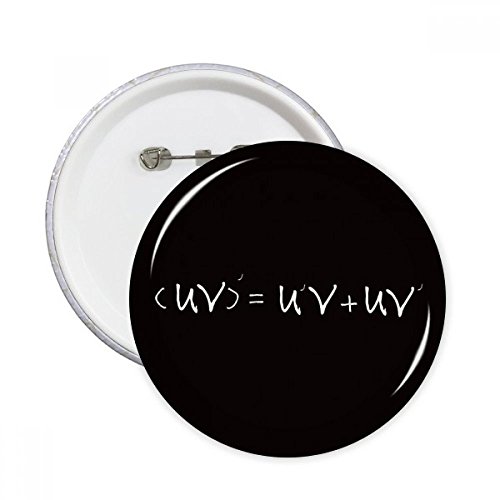Badge formule dérivée math épingle vêtement décoration sac bouton rond cadeau enseignant science 5pcs