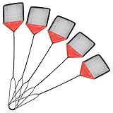 Fliegenklatsche – 13,8 Zoll, Robuster Fliegenvernichter Mit Metallgriff, Fliegen, Schädlingsbekämpfung | Flys Swatters Handbuch Für Drinnen, Terrasse, Garten Und Draußen, Schwarz