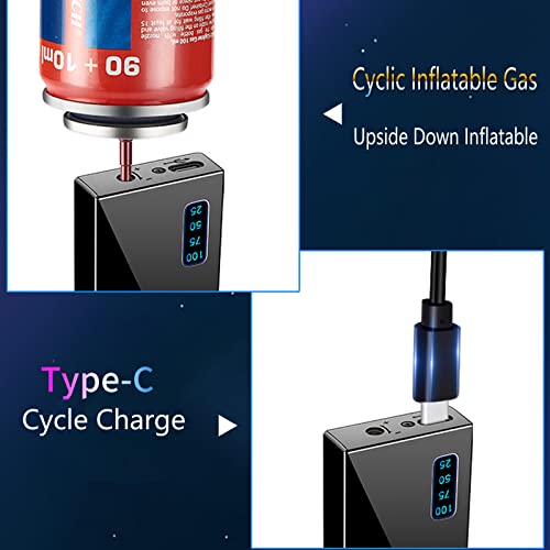 Encendedor 2 en 1 con arco y llama de butano recargable USB miniatura 4