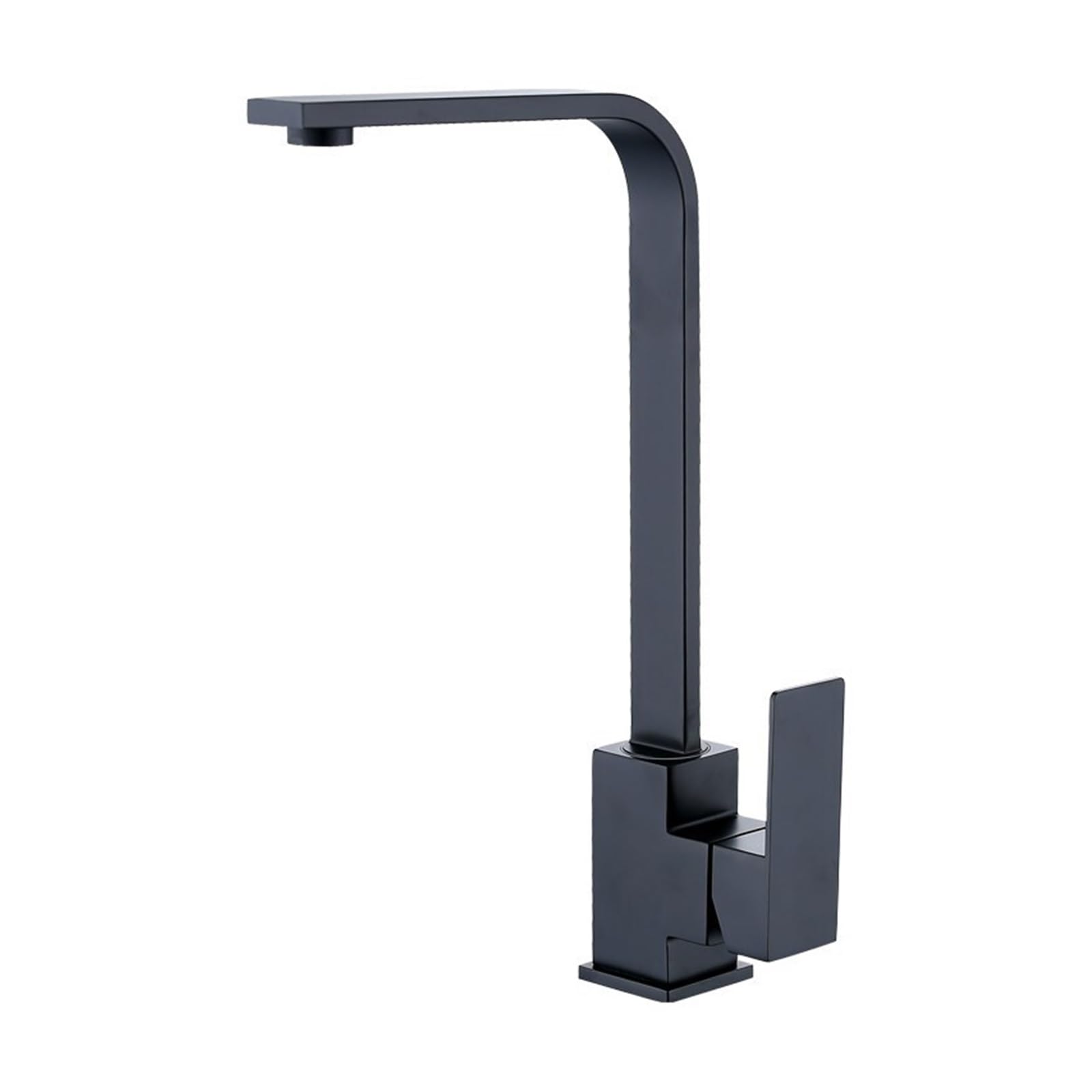 ZQFHSX Kitchen Sink Faucet, Bathroom Faucet Fine Copper Hot and Cold Rotating Black Square Touch On(Black Rec)