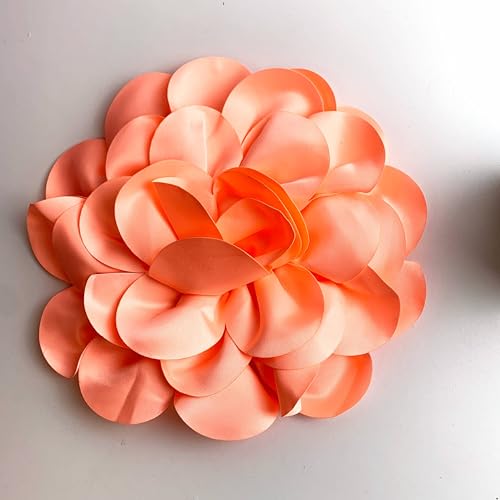 Image of Heyiwell Large Satin Fabric flower for Brooch Pin Wedding Party Dance Dress Suit Clothes Head Hair Accessories DIY Decor 9.45 inchInch
