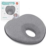 Baby Pillow for Newborn Infant, Flat Head Prevent 3D Memory Foam Can Support Head & Neck Pillow, Head Shaping Pillow, Heart Shaped 0-12months