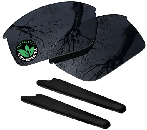 Image of Raydi Polycarbonate Replacement Lenses & Earsocks for Oakley Bottle Rocket OO9164 Sunglasses