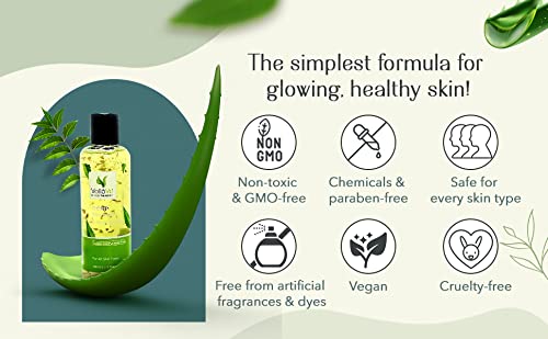 Voilave Pure Aloe Vera Gel With Aloe Vera Face Wash With Anti Aging Neem Crush, Hydrating Facial Cleansing Gel For Sunburn Relief, Acne, Skin Care #TOP3