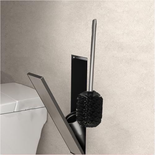 Versenkter Toilettenbürstenhalter, Versteckte Stehende Toilettenbürste Mit Toilettenbürsten Und -Haltern, Unsichtbares Design, Mit Elastischem Verschluss, Für Die Badezimmerrenovierung