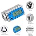3/4 Inch Digital Turbine Fuel Flow Meter NPT Thread Electronic Water Flowmeter for Diesel Gas Oil Gasoline and Other Liquids Supports Gallon QTS PTS L m³ (Blue 3/4, 3/4IN)