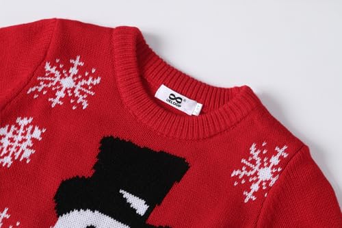 Image of Kids Crewneck Pullover Sweater Cute Pattern Long Sleeve Sweatshirt Holiday Costumes for 5-14 Years Child