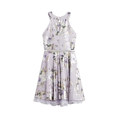 Beautees Girls' Floral Skater Party Dress with Belt2