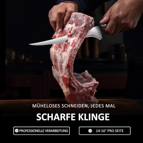 Foto von PAUDIN 18cm Profi Filetiermesser Fischmesser mit komfortablem Holzgriff