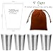 LOZACHE Stainless Steel Cups for Kids, 4 Pack 12oz Premium Metal Drinking Glasses Stackable Durable Pint Tumbler, Unbreakable Sippy Cups for Home & Outdoor Activities, BPA Free