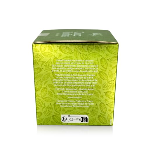 Mathez French Chocolate Truffles with Pistachio, 8.8oz Box