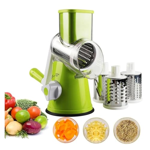 Rallador giratorio manual azul para cocina miniatura 2