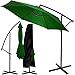 Produktbild KESSER® Alu Ampelschirm Sonnenschirm Ø 300 cm mit Kurbelvorrichtung UV-Schutz Aluminium Wasserabweisende Bespannung - Schirm Gartenschirm Marktschirm Grün