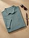 JMIERR Men's Fashion Cable Knit Polo Shirt Short Sleeve Lightweight Textured Sweater Tee for Spring Summer, XL, Cedar Geen