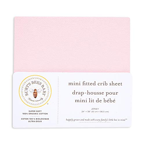 Burt's Bees Baby - Fitted Mini Crib Sheet For Portable Playard Or Travel Crib, 100% Organic Cotton #TOP2