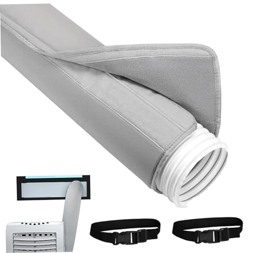 Jorzer Gaine isolante pour tuyau de climatisation portable - Anti-poussière - Convient pour tuyau d'échappement de 12,7 cm et 15 cm de diamètre - Flexible et épais