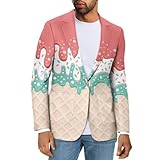 Mintulipy Ice Cream Print Suit Jacket for Men Lightweight Fashion Casual Sports Coat Lapel Men's Dress Suit