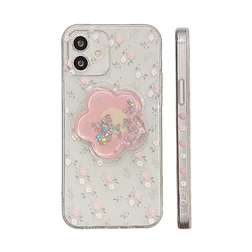 Coque fleur iPhone XR transparente pour éviter les chutes avec son support béquille