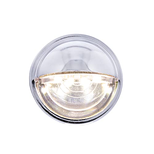 United Pacific 39995B 4 Led Rounded License Light, 1 ½” Diameter, Steel Housing, Easy Push-On Install, Bright White Led Light – 1 Unit #TOP1