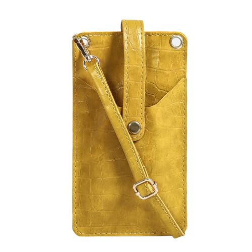 Image of Bagsy Malone Women's Small Cross-Body Phone Bag Stylish Vegan Leather Mobile Cell Phone Holder Pocket Purse Wallet Sling Bag Mini Shoulder Bags