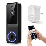 VanaOrbi Doorbell Camera with AI Motion Detection, 1080P HD Video, 2-Way Audio, Wide Angle View, 2.4GHz WiFi, Cloud Storage (Sold Separately), Real-Time Alerts for Visitor and Pets Monitoring