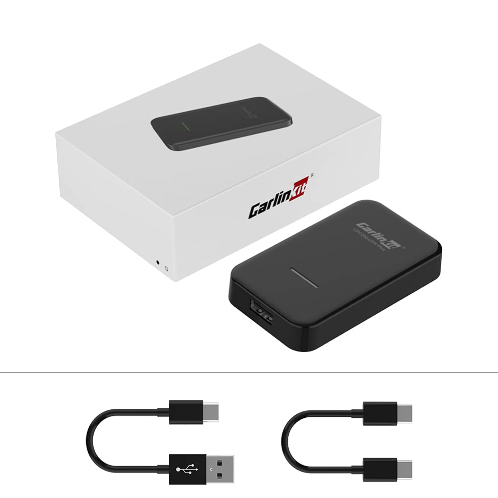 Wireless CarPlay adapter(2-usb cable),Carlinkit 3.0 For cars with CarPlay Function,for Benz,VW,Volvo,Renault,Ford,Opel,Citroen,Toyota,Peugeot,Honda,Hyundai,KIA,Support IOS 15+,Upgrade Wireless CarPlay