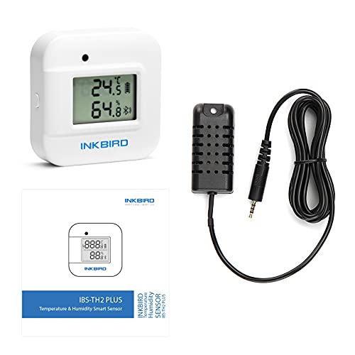 Inkbird Bluetooth温湿度計 室内用 温度計 湿度計 外部温度湿度プローブ付き スマートセンサー グラフ表示 データロガー データのエクスポート iOS/Androidアプリで温度管理 温室 ヒュミドール IBS-TH2 PLUS（温湿度プローブ付き） [2]