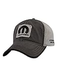 Mopar Vintage Wash Raw Edge Cap, Charcoal/Silver/Black, Adjustable