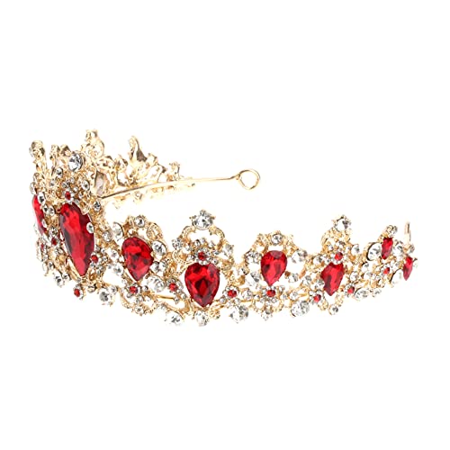 FOMIYES 1 Pc con peine decoraciones diadema de perlas encantos tiaras tiara para mujer nupcial de boda rojo