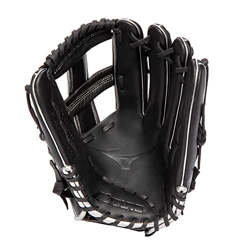 Mizuno Unisex Adult 12.5" Ball Glove, Black/Silver Cross 55M Web, 1250 Us #TOP1