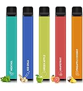 Amazon | 電子タバコ 使い捨て 7500回吸引可能 ZERO スーパー清涼感 5