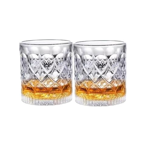Luminthra 11 OZ Crystal Whiskey Glasses Set of 2, great Old Fashioned Glass for Cocktails, Scotch and Liquor (2 SET) Cover