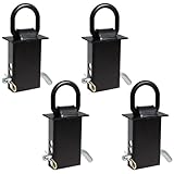 Trailer Stake Pocket D Ring 16200lbs Heavy Duty Removable Adjustable D-Ring Stake Pocket Tie Downs for Utility Trailers, Flatbed Trucks w/ 1/2' Hitch Pin (Black, 4PCS)
