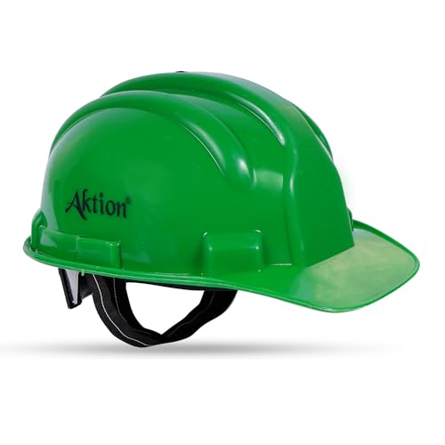 Image of Aktion AK H02 WHT Safety Helmets Rachet Type, Color: Green, Pack of 15, IS 2925:1984