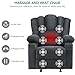YITAHOME Oversized Rocker Recliner Chair with Massage and Heat, Manual Recliner Chair with Overstuffed Armrest, Rocking Recliner with 2 Cup Holders, USB Charge Port and Side Pocket for Living Room