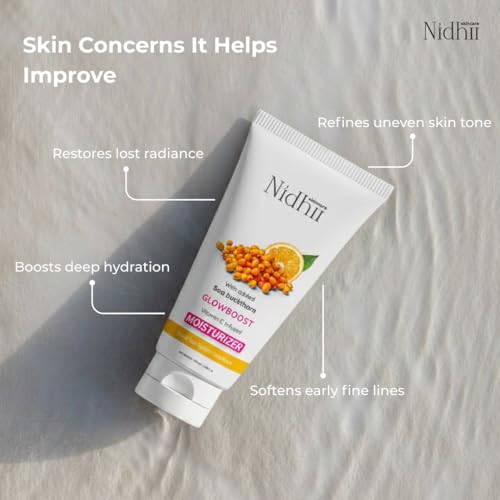 Image of Vitamin C Moisturizer | Vitamin E & Seabuckthorn | Lightweight, Oil-Free Face Moisturizer | Brightening & Deep Hydration | With Niacinamide & Shea Butter | For All Skin Types Men & Women | 100 ml