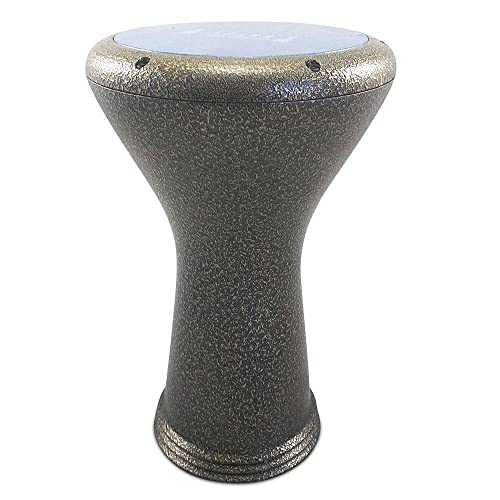17" Percussion" Gawharet El Fan Pro Metal Darbuka Drum Doumbek (Gold)