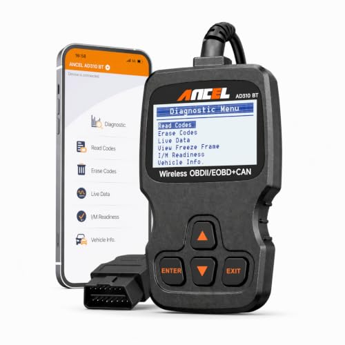 ANCEL AD310 BT OBD2 Scanner with Bluetooth, Upgraded AD310 Car Code Reader