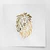 Transparent Decal Stickers of Lion (Metallic Gold) Premium Waterproof Vinyl Decal Stickers for Laptop Phone Accessory Helmet Car Window Mug Tuber Cup Door Wall Decoration ANDSKUSg11922GO